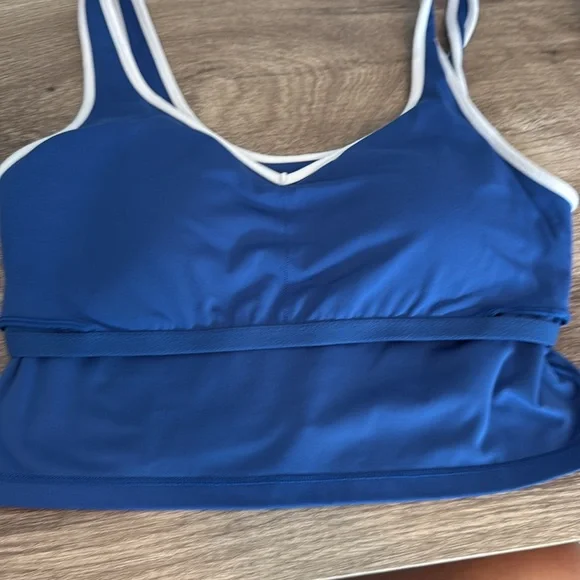 Aerie Blue and White Sports Bra 3/$18 - Picture 6 of 6